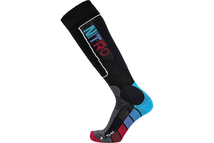 Nitro Men's Cloud 8 Socks Black Blue Red