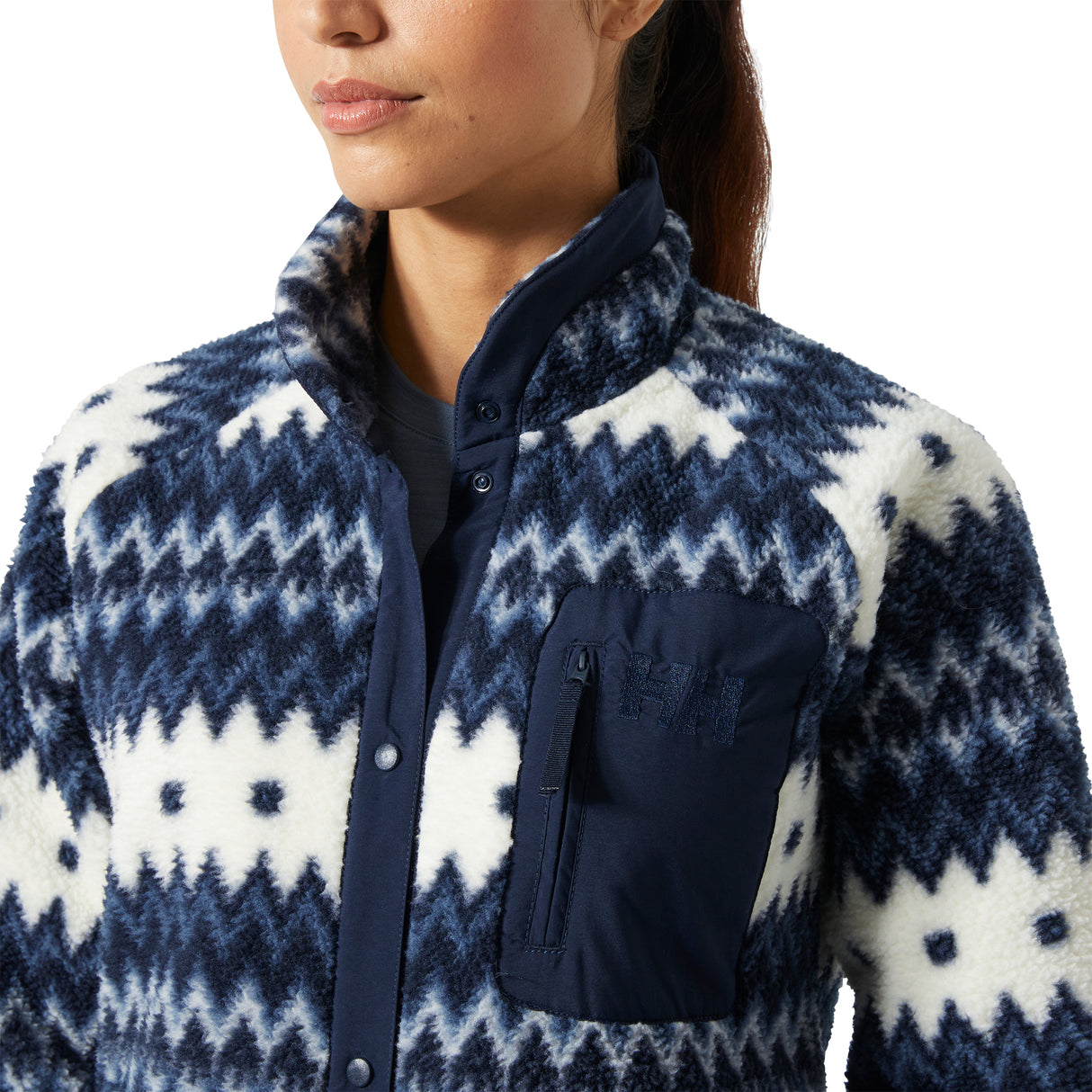 Helly Hansen W Imperial Printed Pile Snap