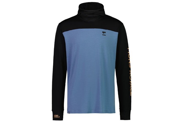 Mons Royale Yotei Powder Hood LS (Black:Blue Slate) 5