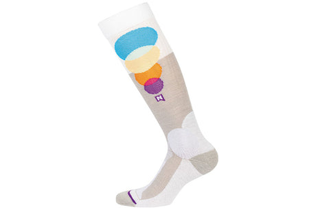 Nitro Women's Cloud 7 Socks White-Grey 1